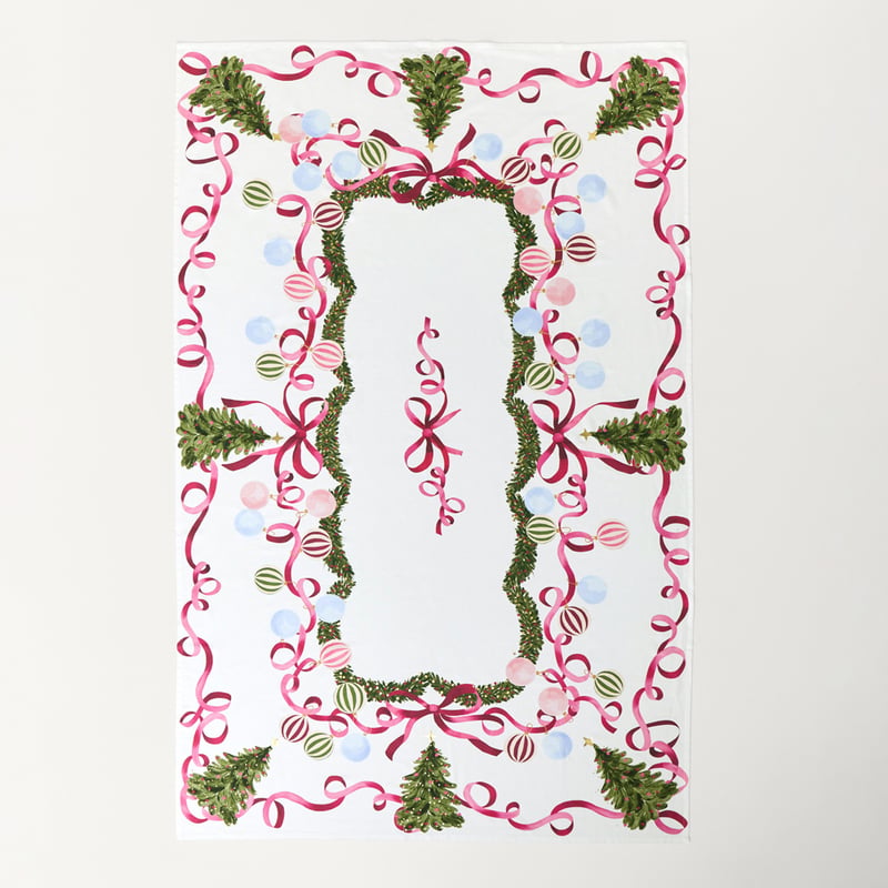 Bow & Bright Pink Tablecloth