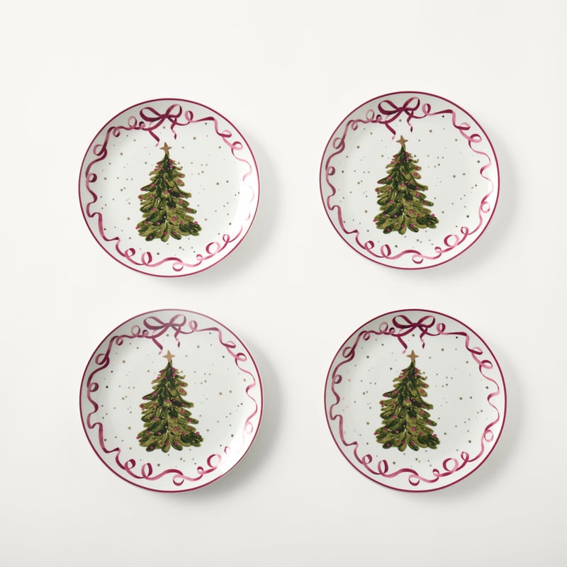 Bow & Bright Pink Side Plate Pack of 4