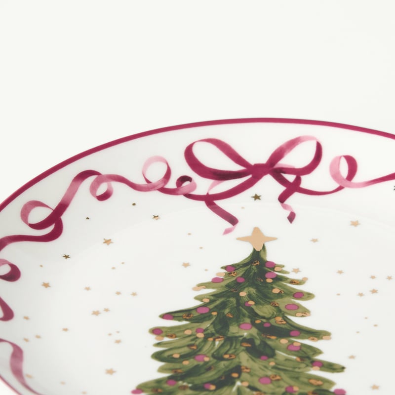 Bow & Bright Pink Side Plate Pack of 4