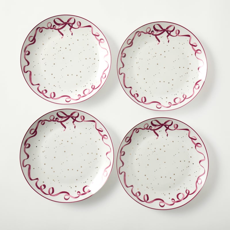 Bow & Bright Pink Dinner Plate Pack of 4
