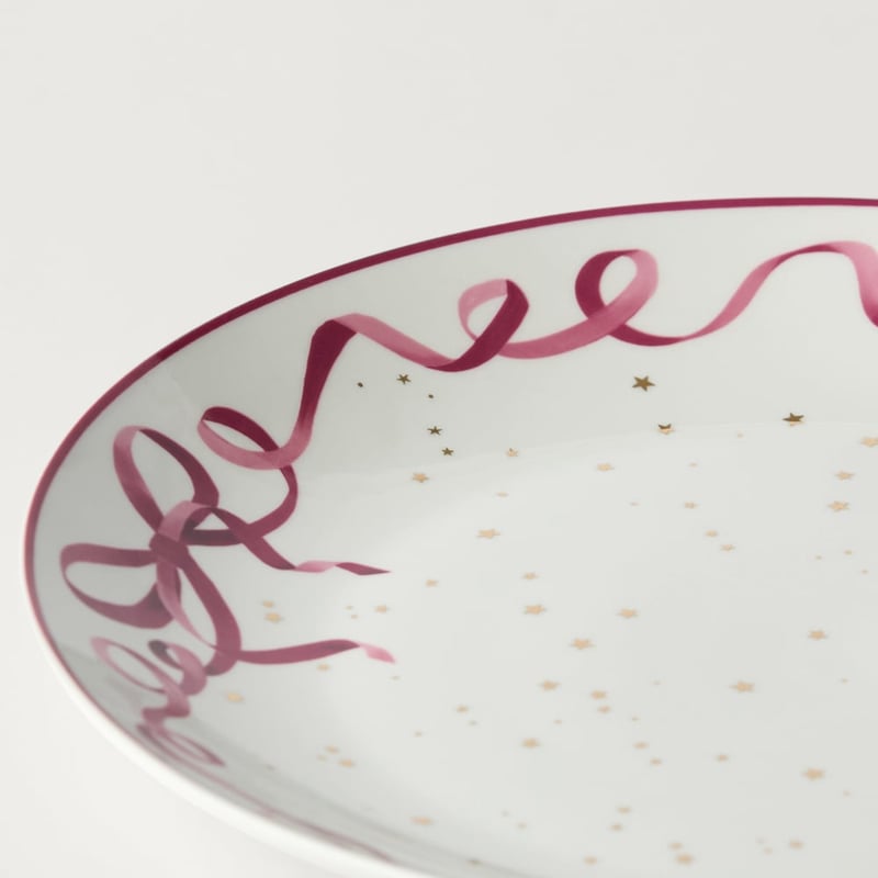 Bow & Bright Pink Dinner Plate Pack of 4