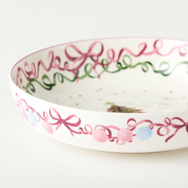 Bow & Bright Pink Serving Bowl