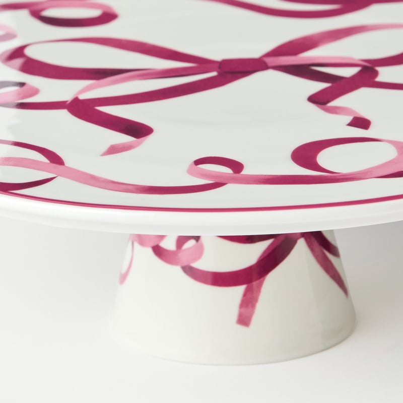 Bow & Bright Pink Cake Stand