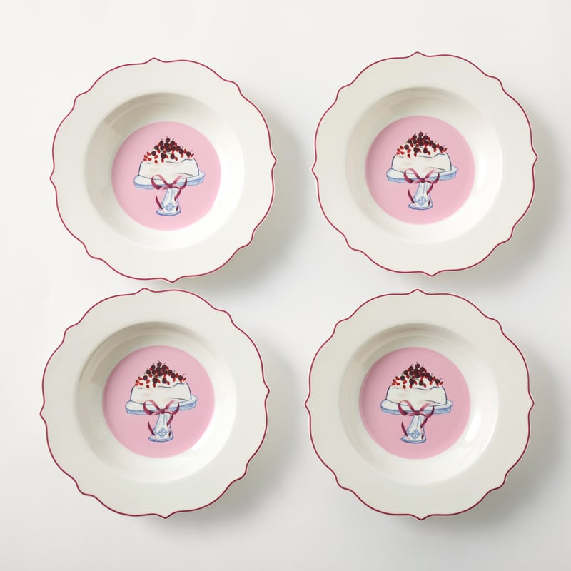 Festive Fun Pink Pasta Bowl Pack of 4