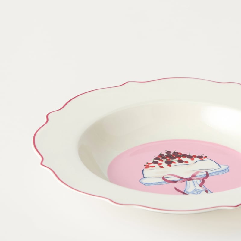 Festive Fun Pink Pasta Bowl Pack of 4