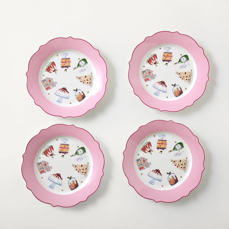 Festive Fun Pink Side Plate Pack of 4