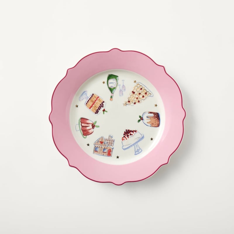 Festive Fun Pink Side Plate Pack of 4
