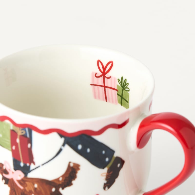 Christmas Dogs Red Mug
