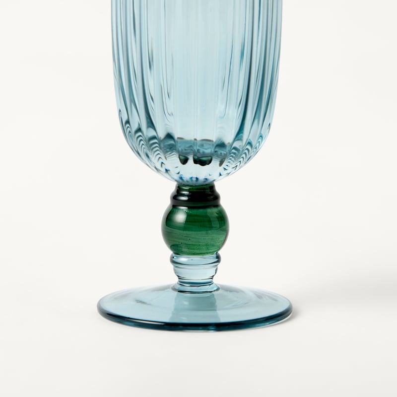 Jewel Blue Flute Glass Pack of 4