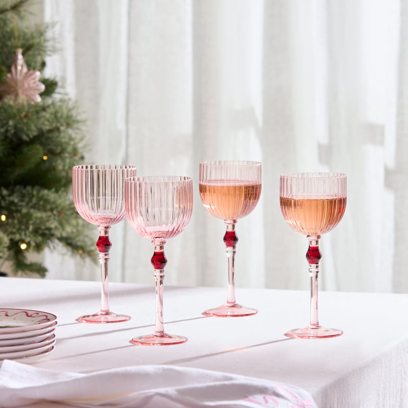 Jewel Pink Coupe Glass Pack of 4