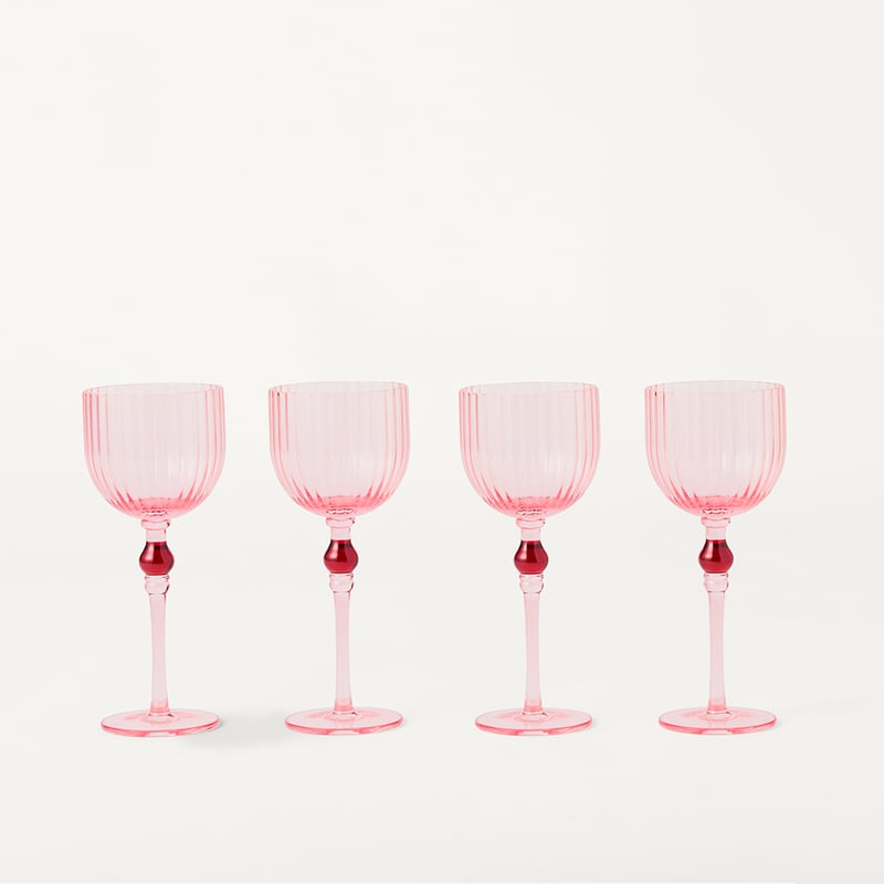 Jewel Pink Coupe Glass Pack of 4