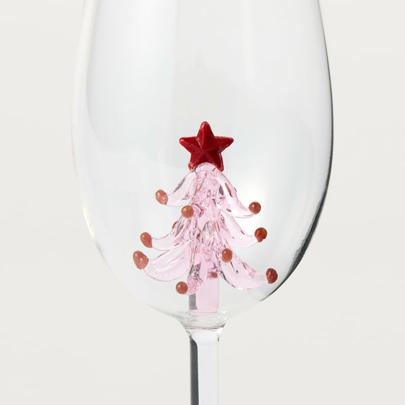 Pink Tree Flute Glass Pack of 2