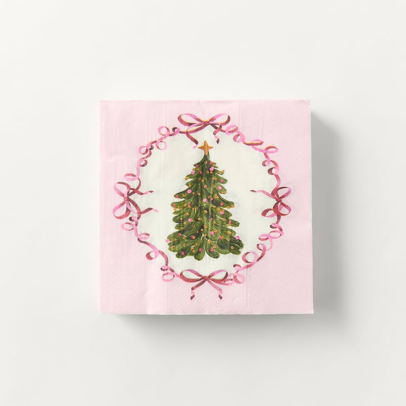 Bow & Bright Pink Paper Napkins Pack of 40