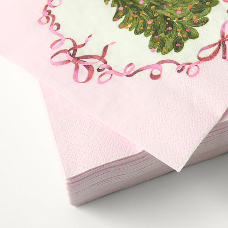 Bow & Bright Pink Paper Napkins Pack of 40