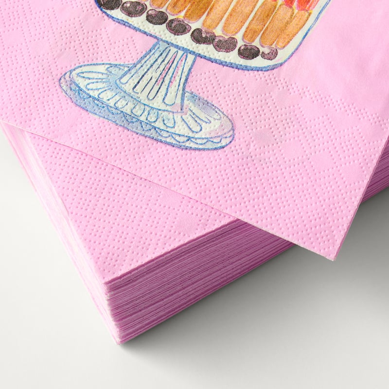 Festive Fun Pink Paper Napkins Pack of 40