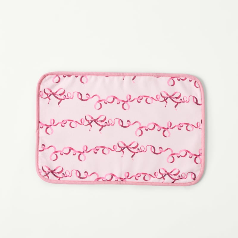 Christmas Village Pink Drying Mat
