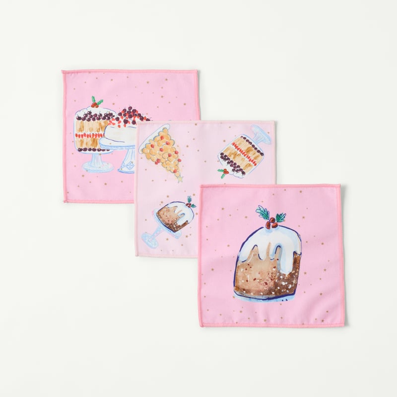 Festive Fun Pink Washcloths Pack of 3