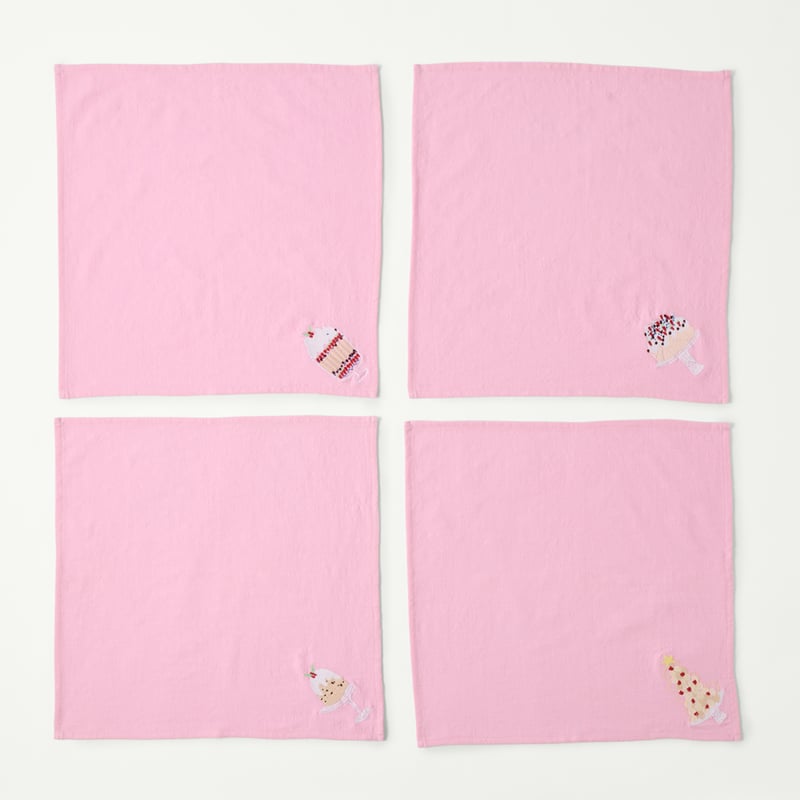 Festive Fun Pink Napkins Pack of 4