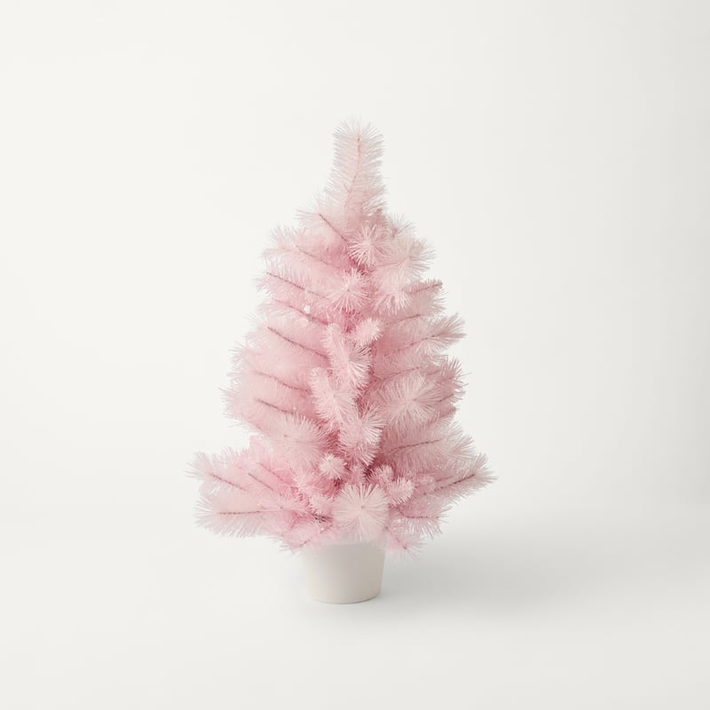 Potted Whimsical Pine LED Pink Christmas Tree