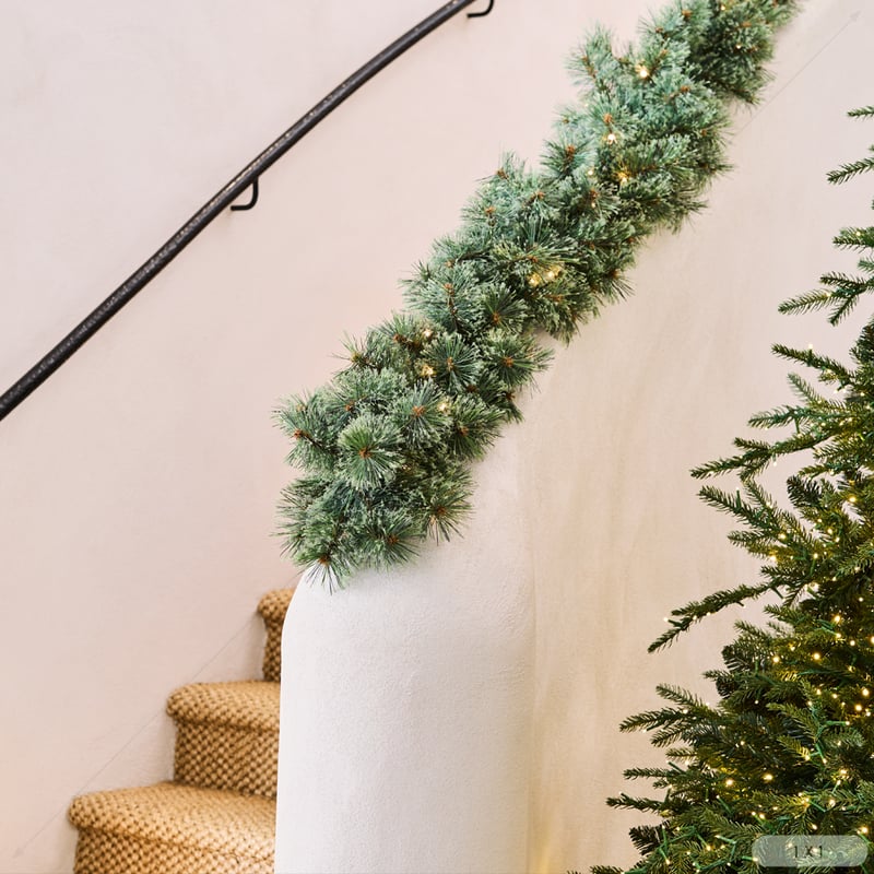 Pine Green Cashmere LED Garland