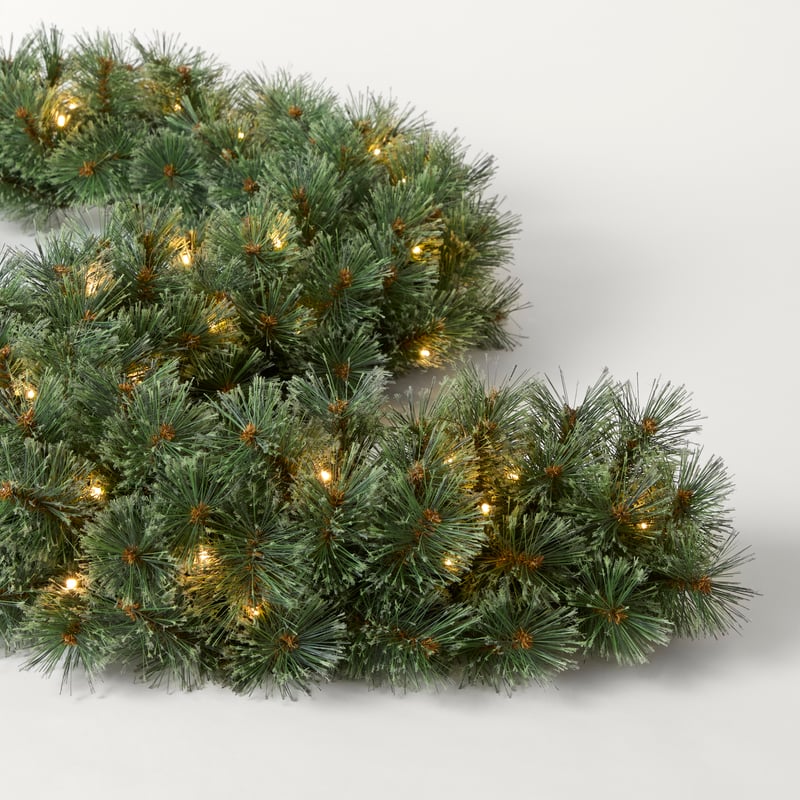 Pine Green Cashmere LED Garland