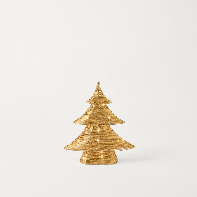 Sparkling Gold LED Mini Christmas Tree