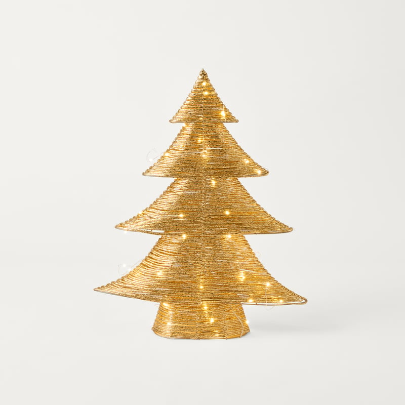 Sparkling Gold LED Mini Christmas Tree