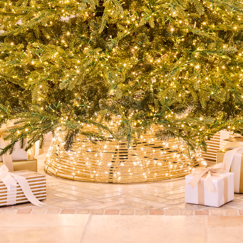Sparkling Gold LED Tree Skirt
