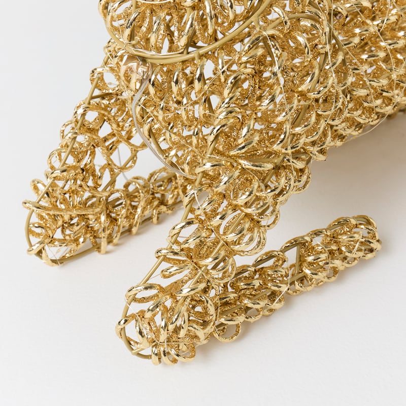 Sparkling Gold Small Reindeer Sculpture