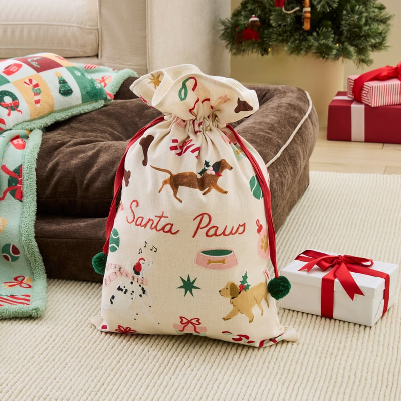 Santa Paws Multi Red Sack