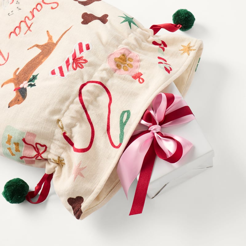 Santa Paws Multi Red Sack
