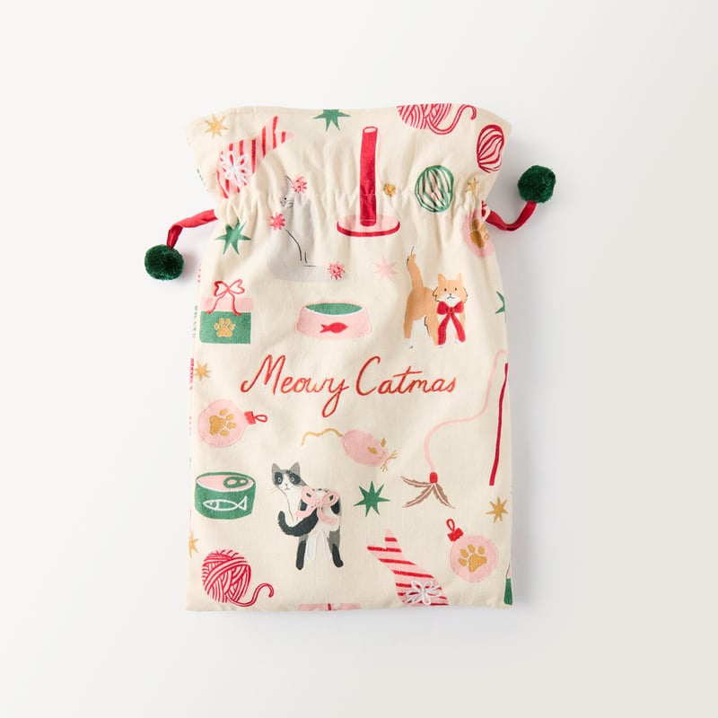 Meowy Catmas Multi Red Sack