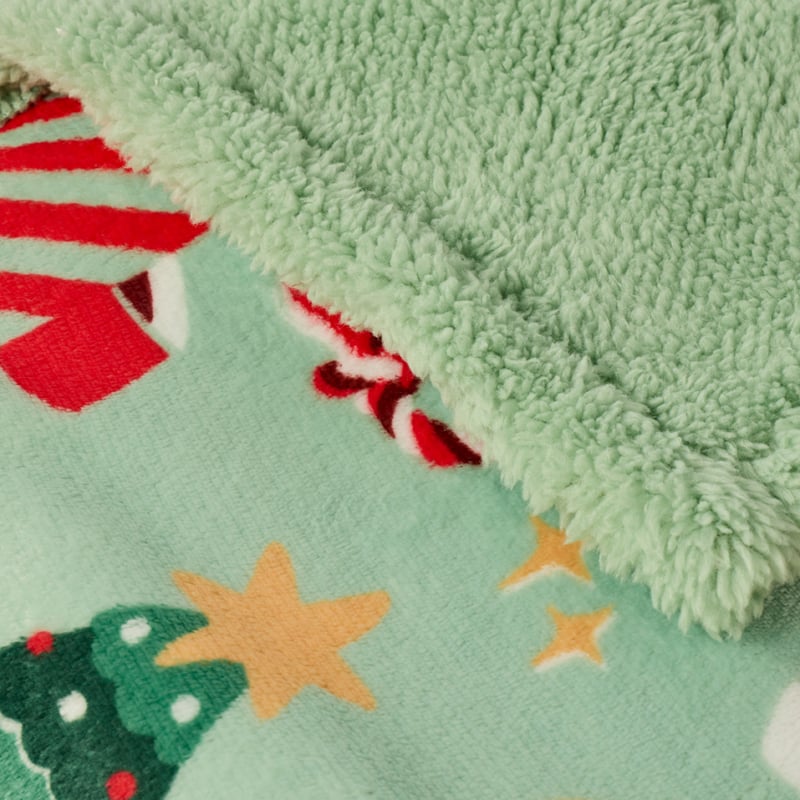 Santa Paws Green Pet Blanket