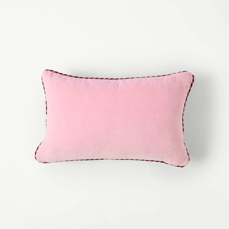 Oh What Fun Pink Beaded Cushion