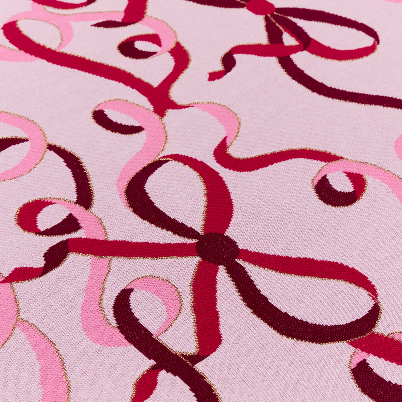 Bow & Bright Pink Throw