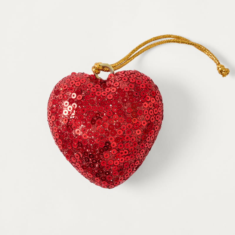 Bow & Bright Red, Pink & Gold Sugar Bead Hearts Pack of 9