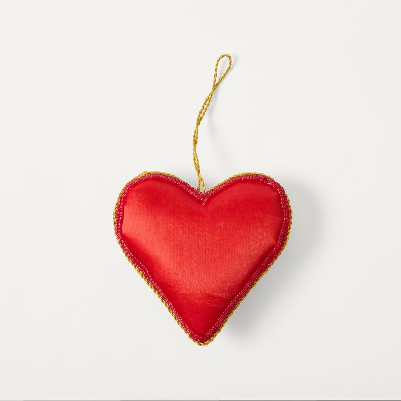 Bow & Bright Red Embroidered Heart