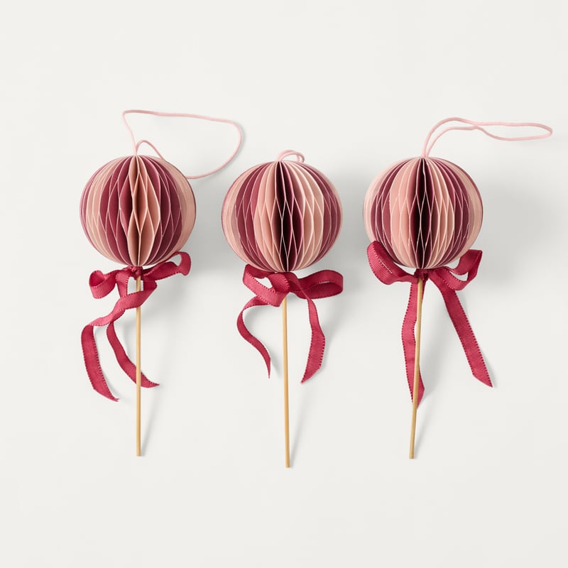 Bow & Bright Pink Honeycomb Lollipop Pack of 3