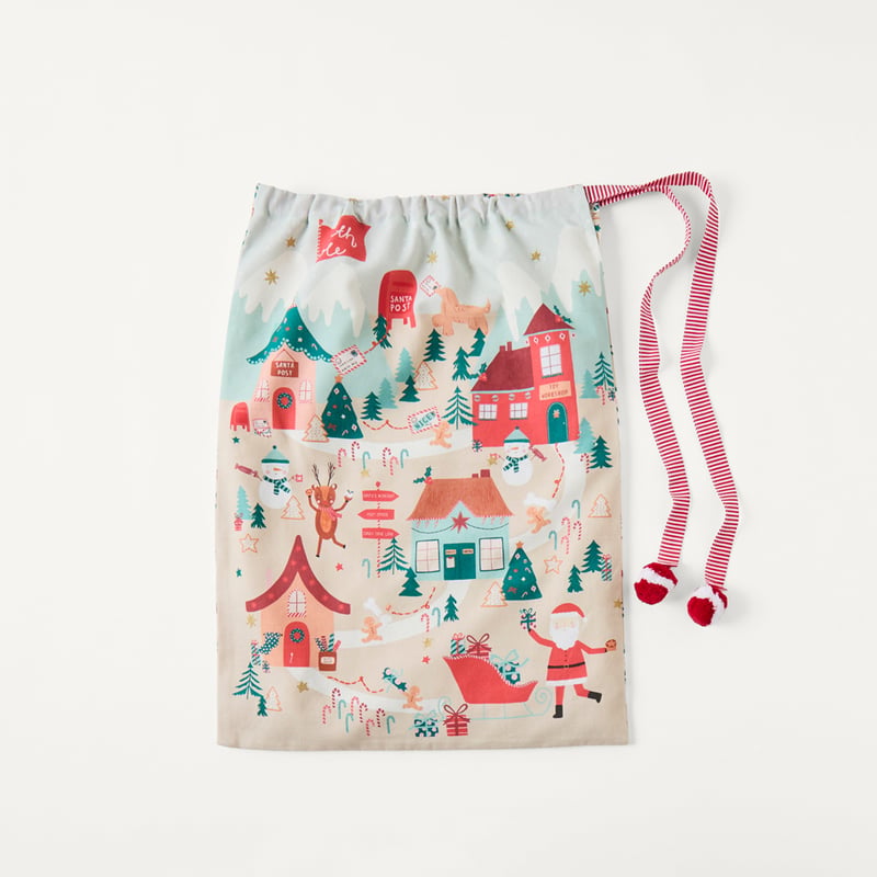 Christmas Cheer Natural Santa Sack