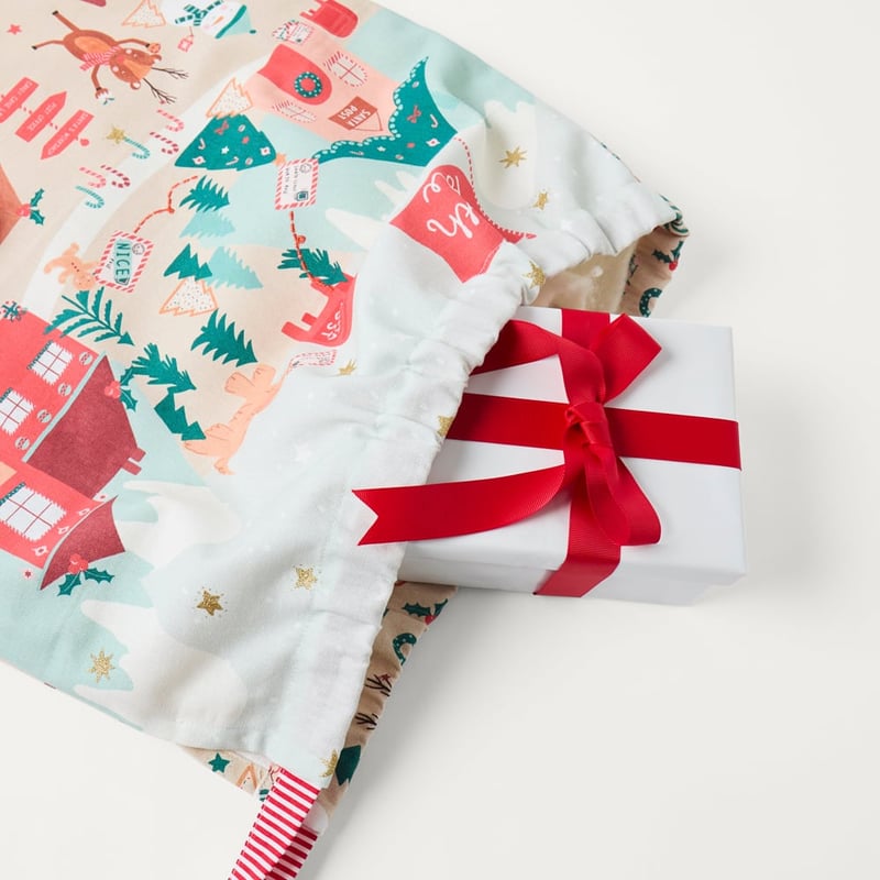 Christmas Cheer Natural Santa Sack