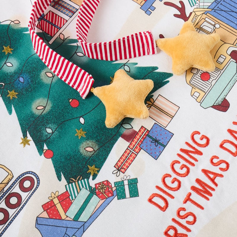 Digging Christmas White Santa Sack