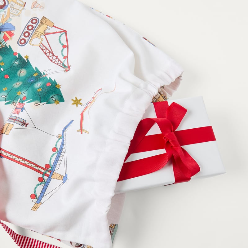 Digging Christmas White Santa Sack