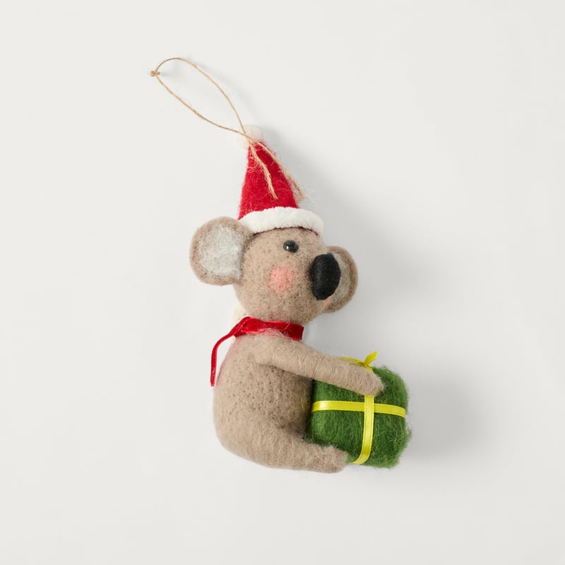 Christmas Village Koala Multi Felt Decoration