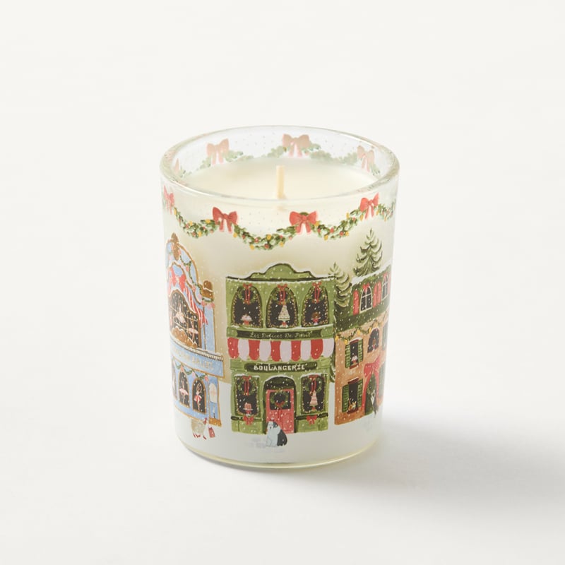 Christmas Village White Snow Clear Candle 70g
