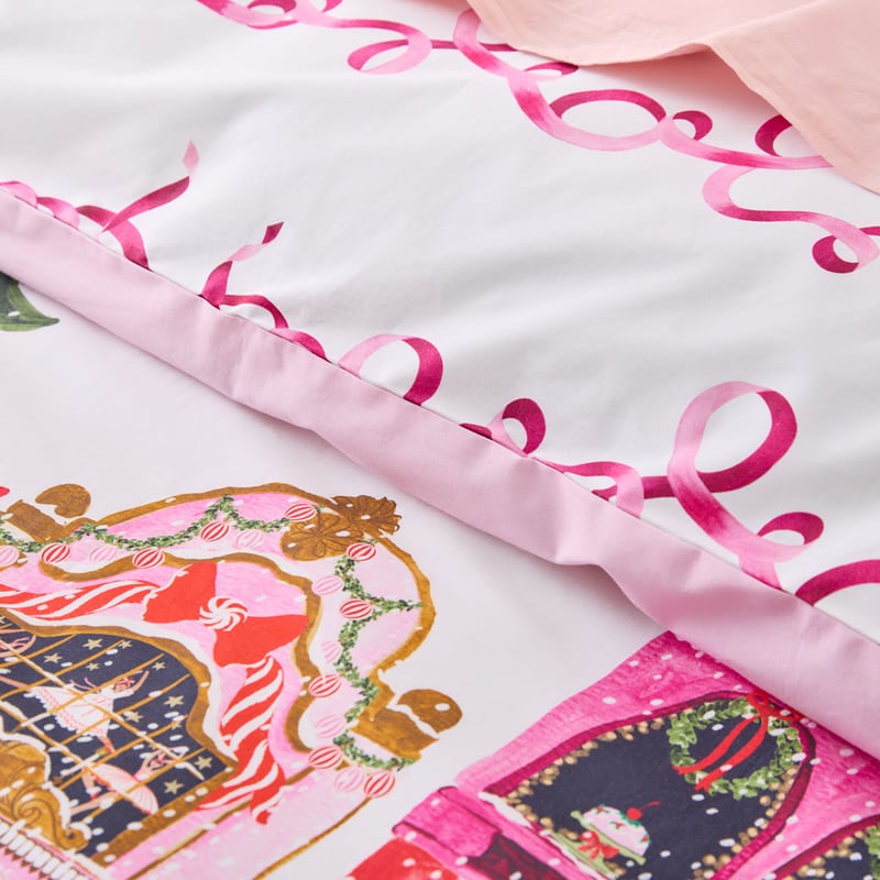 Christmas Village Pink Pillowcase 