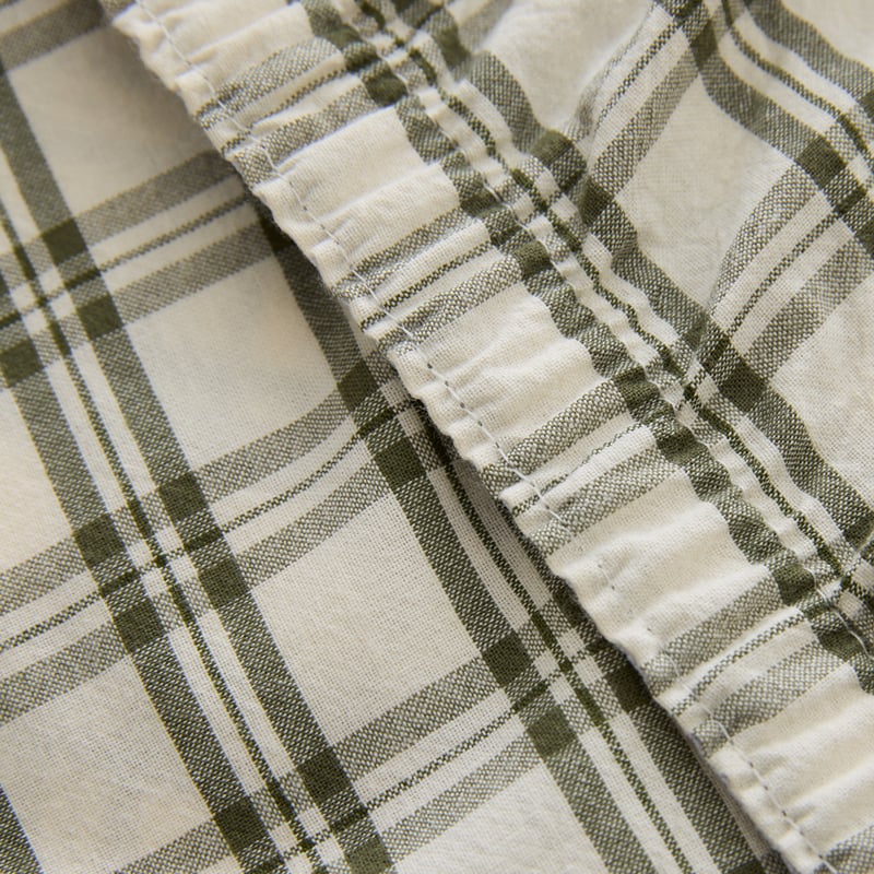 Balsam Green Check Fitted Sheet Set 