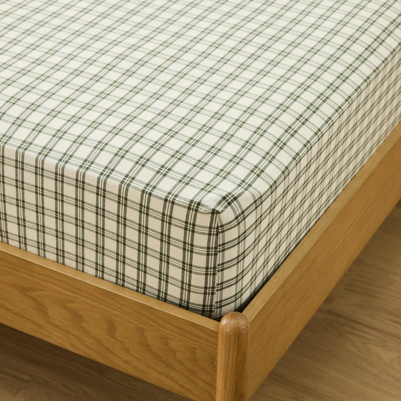 Balsam Green Check Fitted Sheet Set 