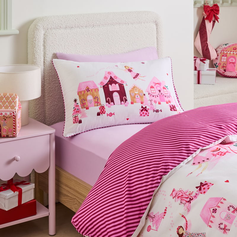 Sugar & Spice Christmas Pink Quilt Cover Set 