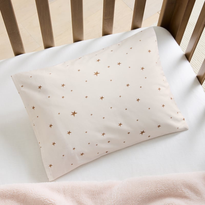 Disney Winnie the Pooh Festive Natural Cot Text Pillowcase