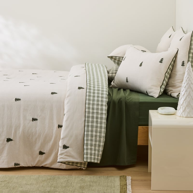 Balsam Natural Embroidered Quilted Coverlet Separates